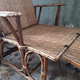 Lounge chair vintage rattan