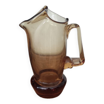 Amber glass carafe