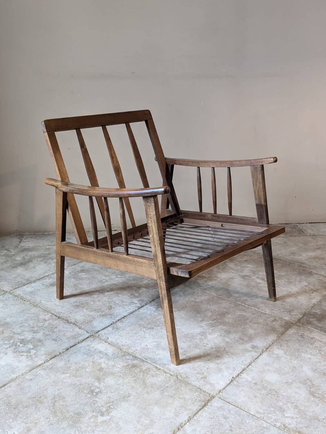 Pair of 60s Scandinavian-style armchairs by Stella