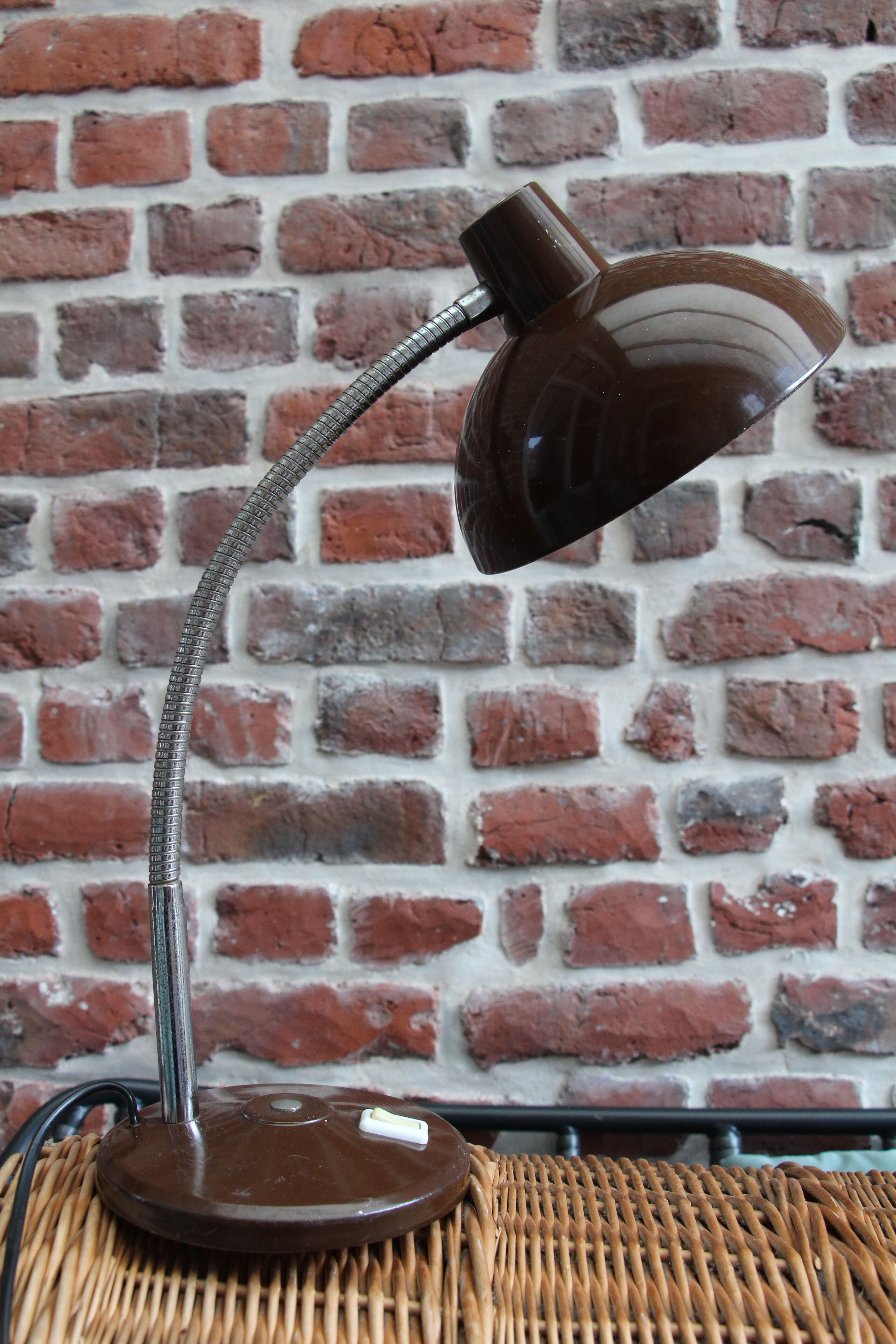 Brown desk lamp 70's