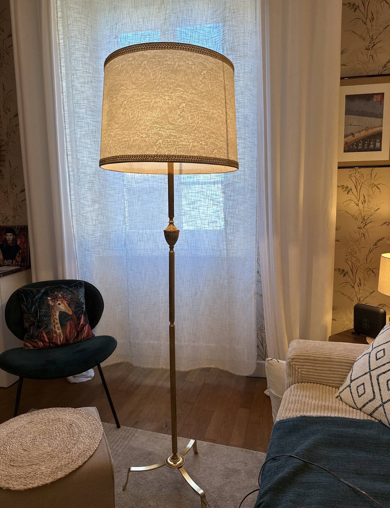 Lampadaire  vintage esprit Jansen