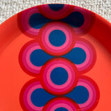 Guzzini orange plate, Ornella Noorda, 1970 design