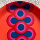 Guzzini orange plate, Ornella Noorda, 1970 design