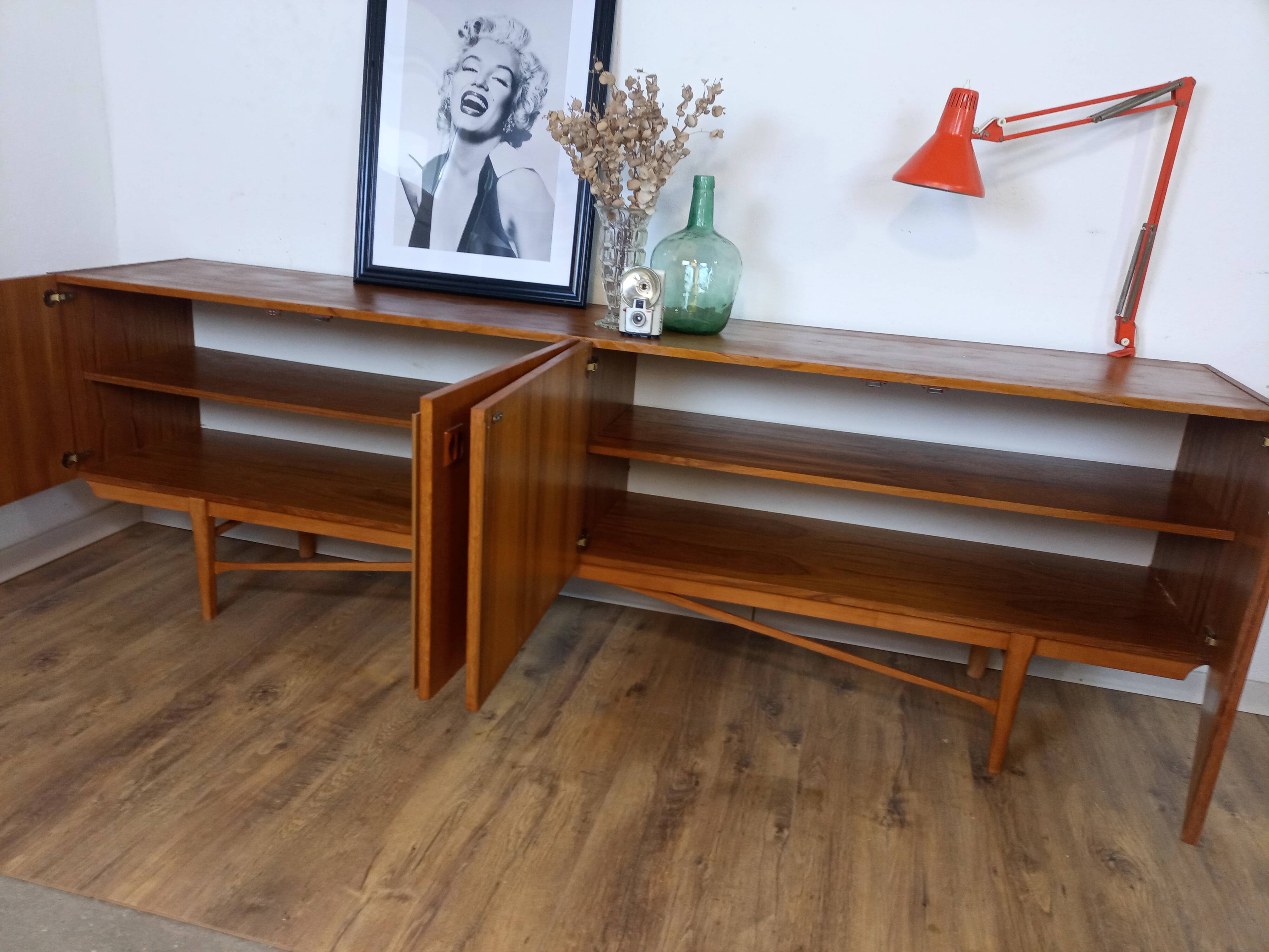 Scandinavian vintage teak row