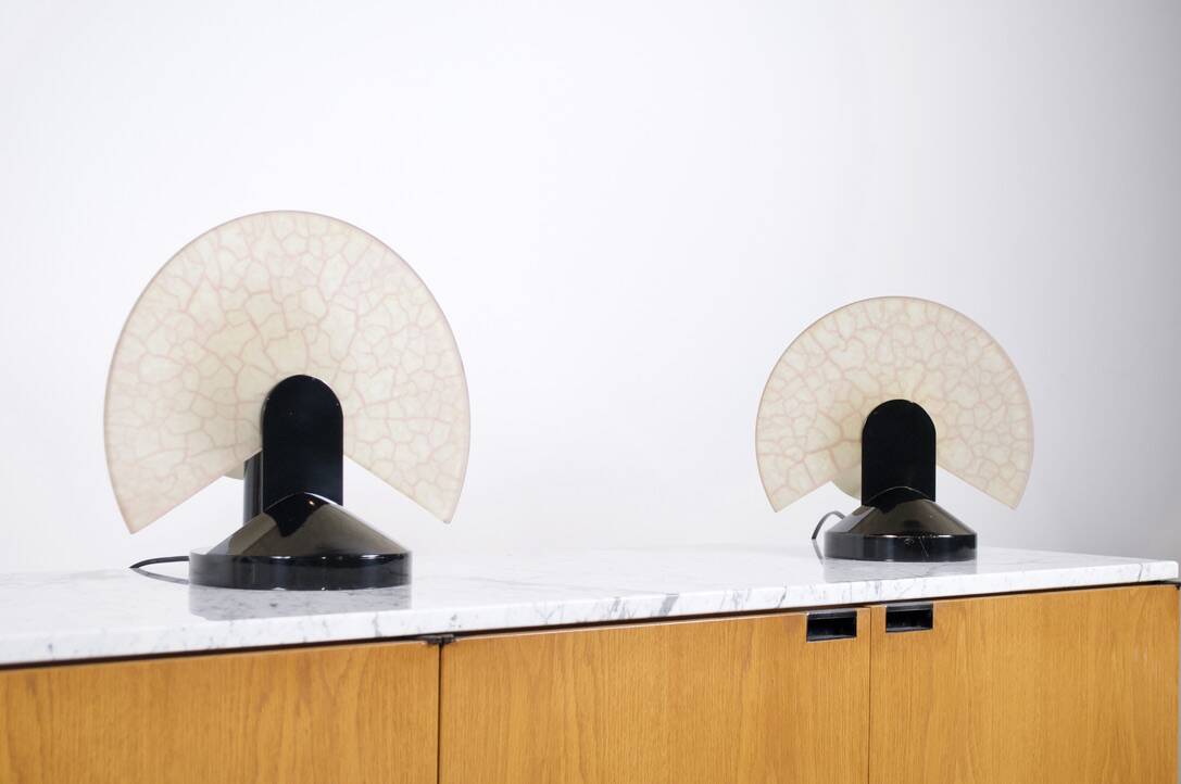 3 lampes italiennes modulables Murano années 80