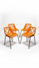 Space Age Garden Chairs, East Germany, 1970s — Set of 4