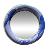 60s glazed ceramic mirror