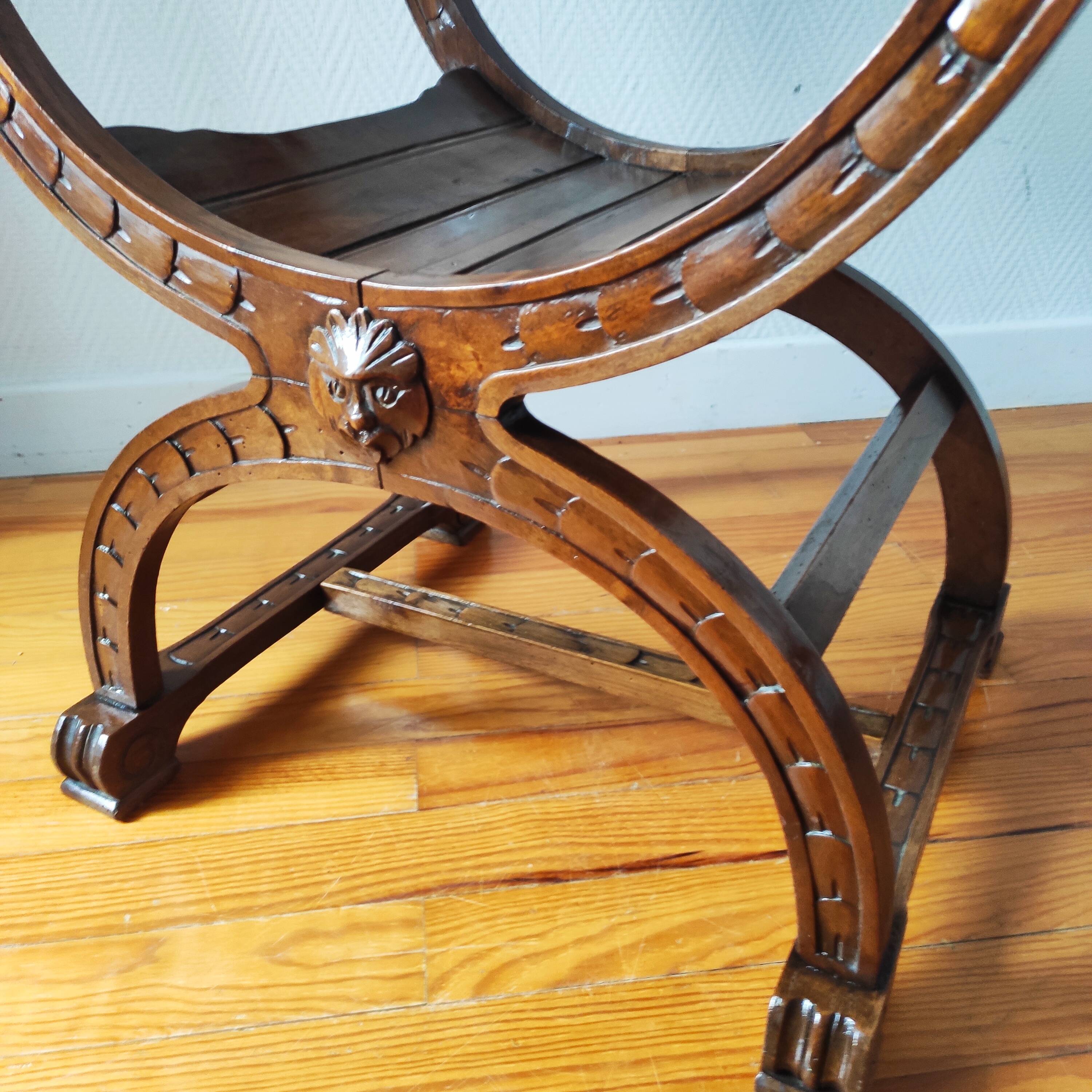 Pair of Dagobert walnut armchairs from the late 19th century