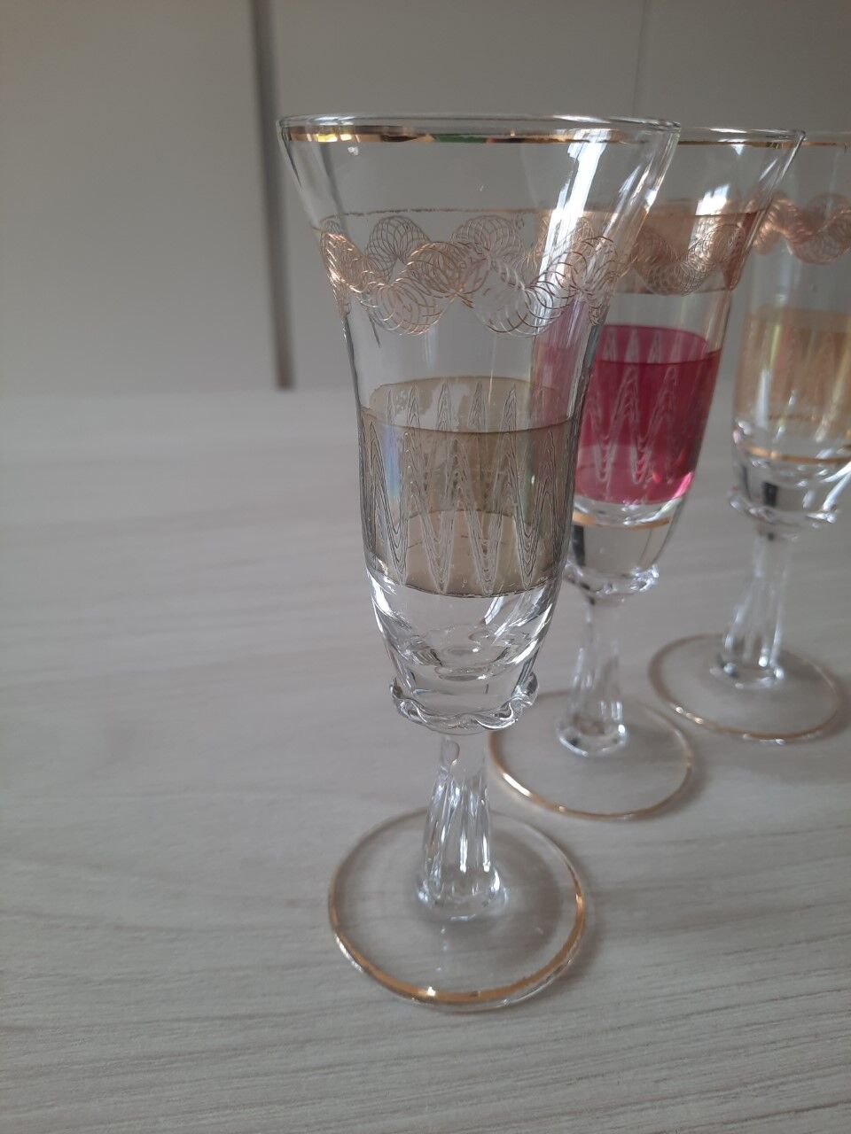 Antique shot glasses