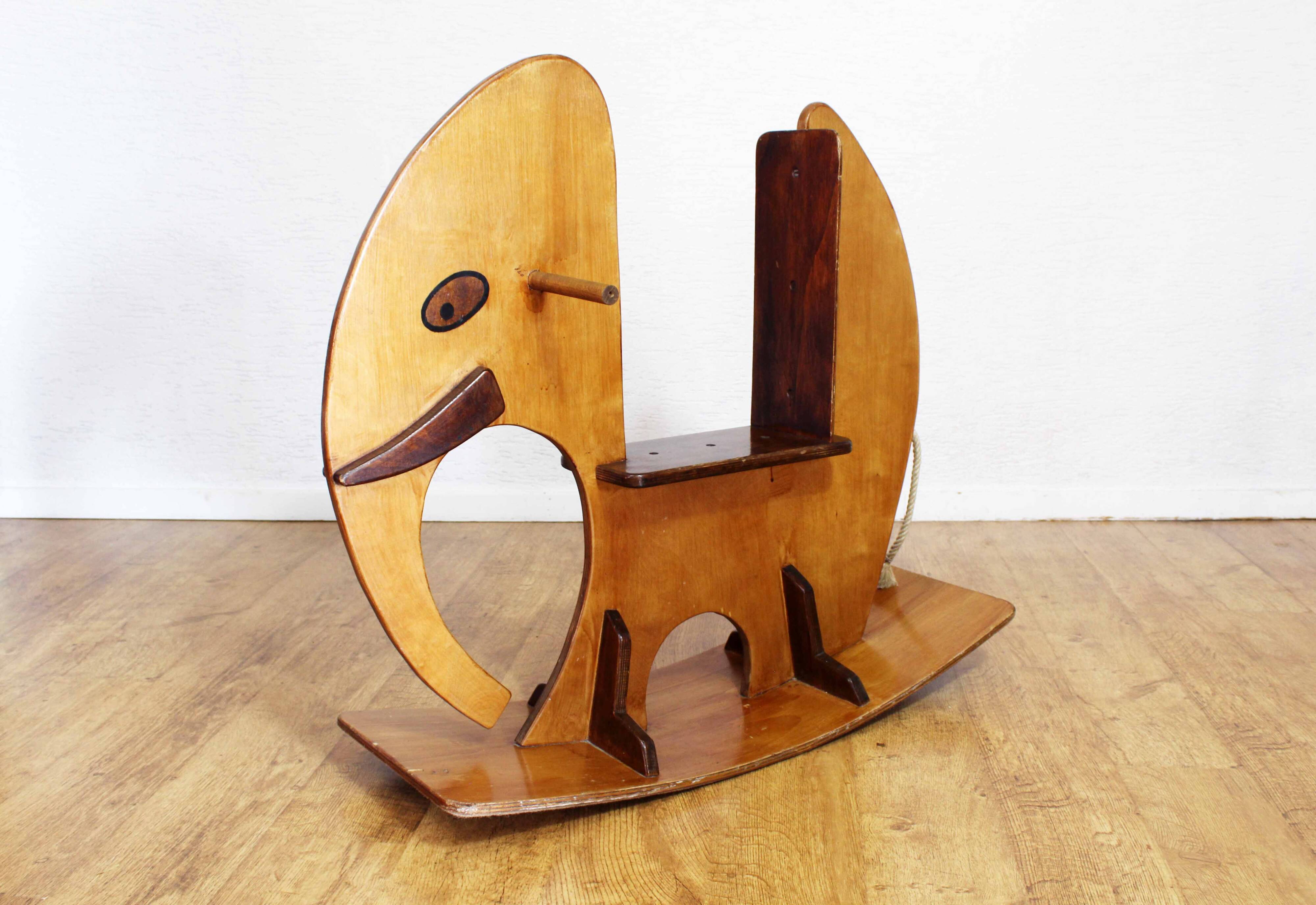 Wooden rocking elephant 1970