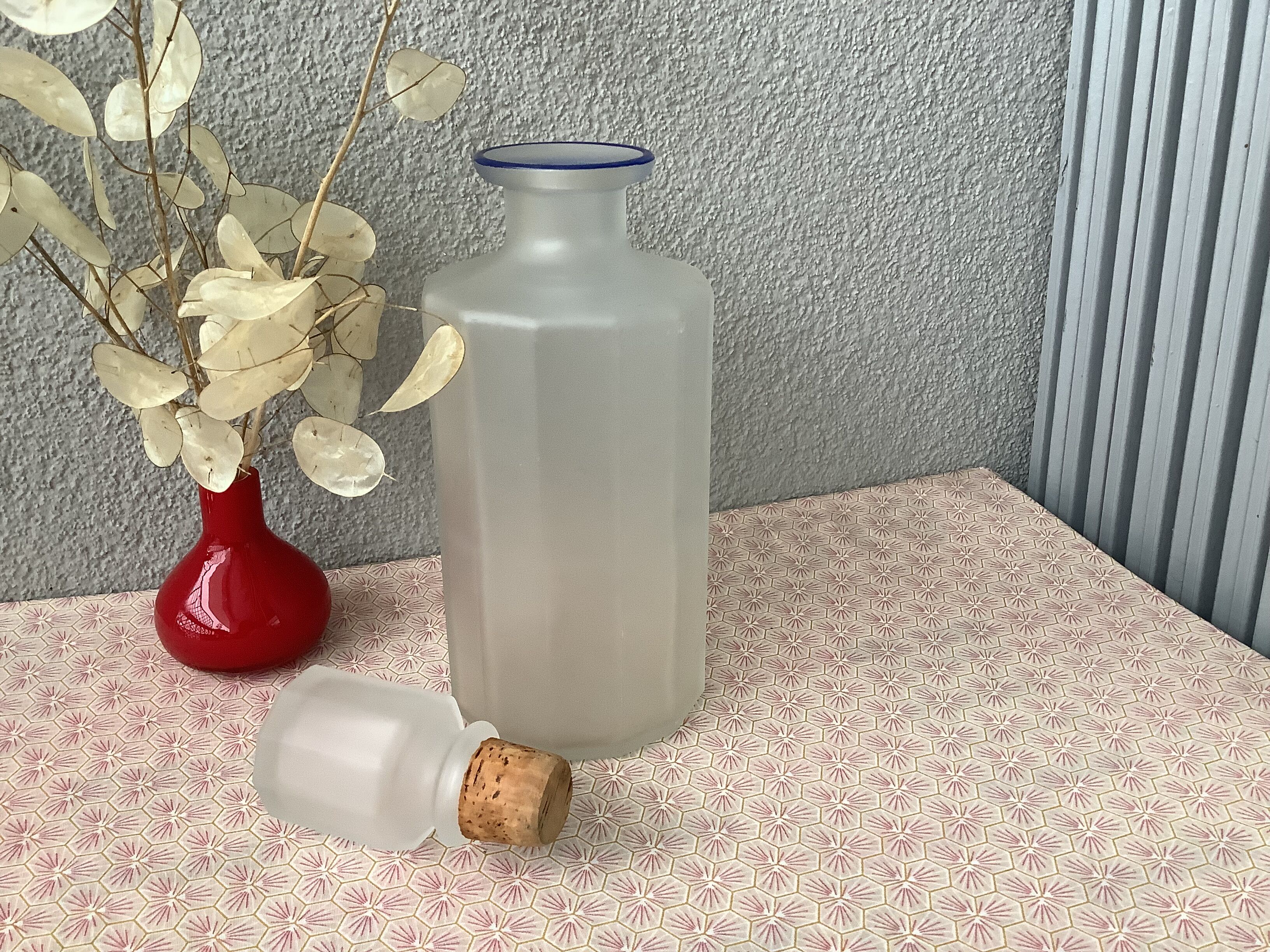 Bormioli Italy carafe with vintage facets