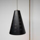 Hanging wall lamp with black perforated cap, 1960's