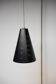 Applique murale suspendue avec capuchon perforé noir, années 1960