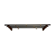 Teak, brass and black metal coat and hat rack, 1960s