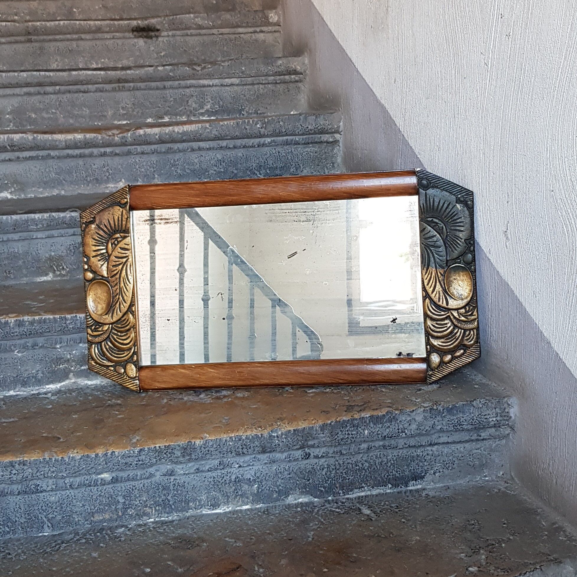 Mirror wooden frame 38x71cm