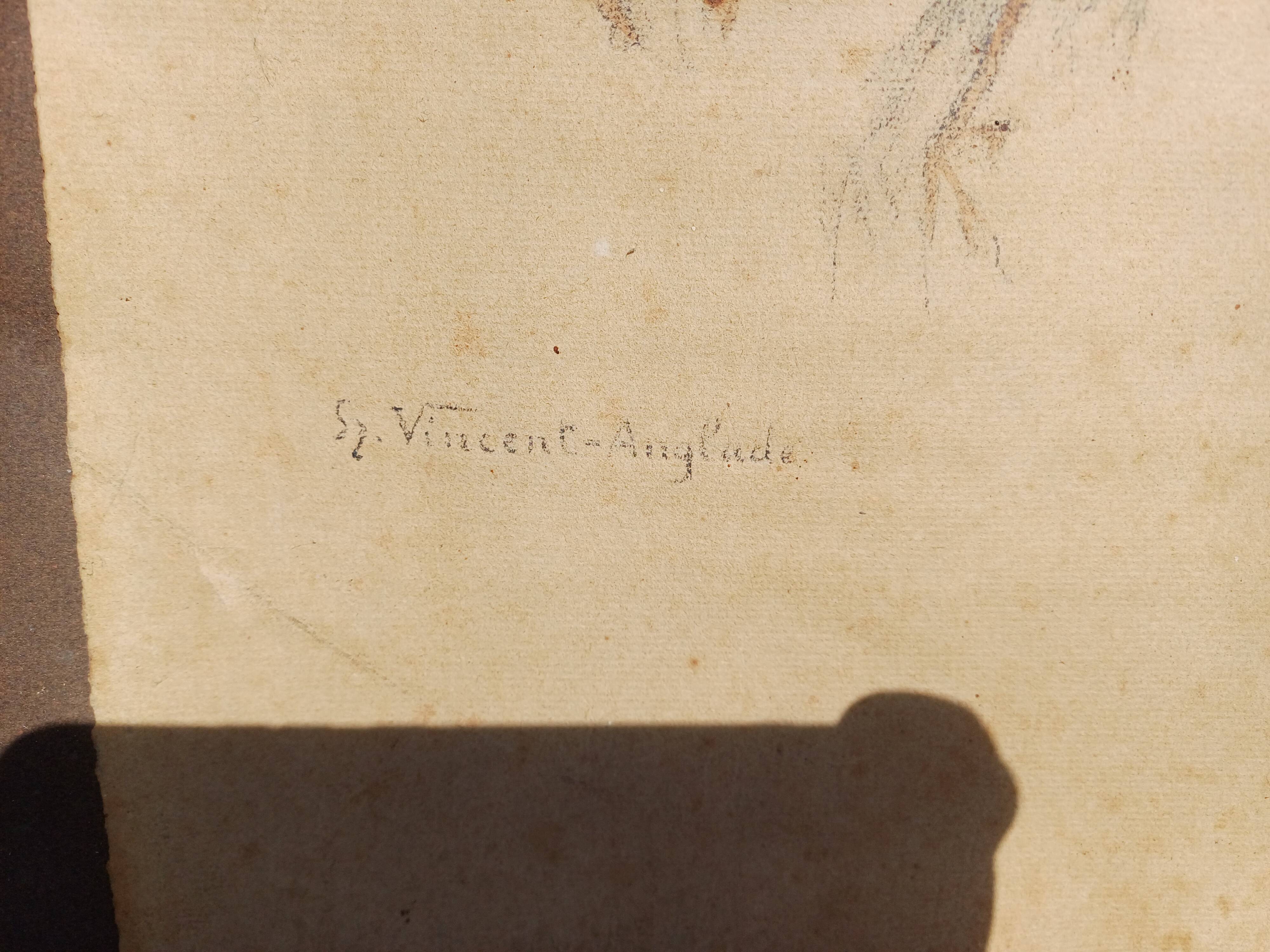 2 Pencil drawings by: H. Vincent Anglade