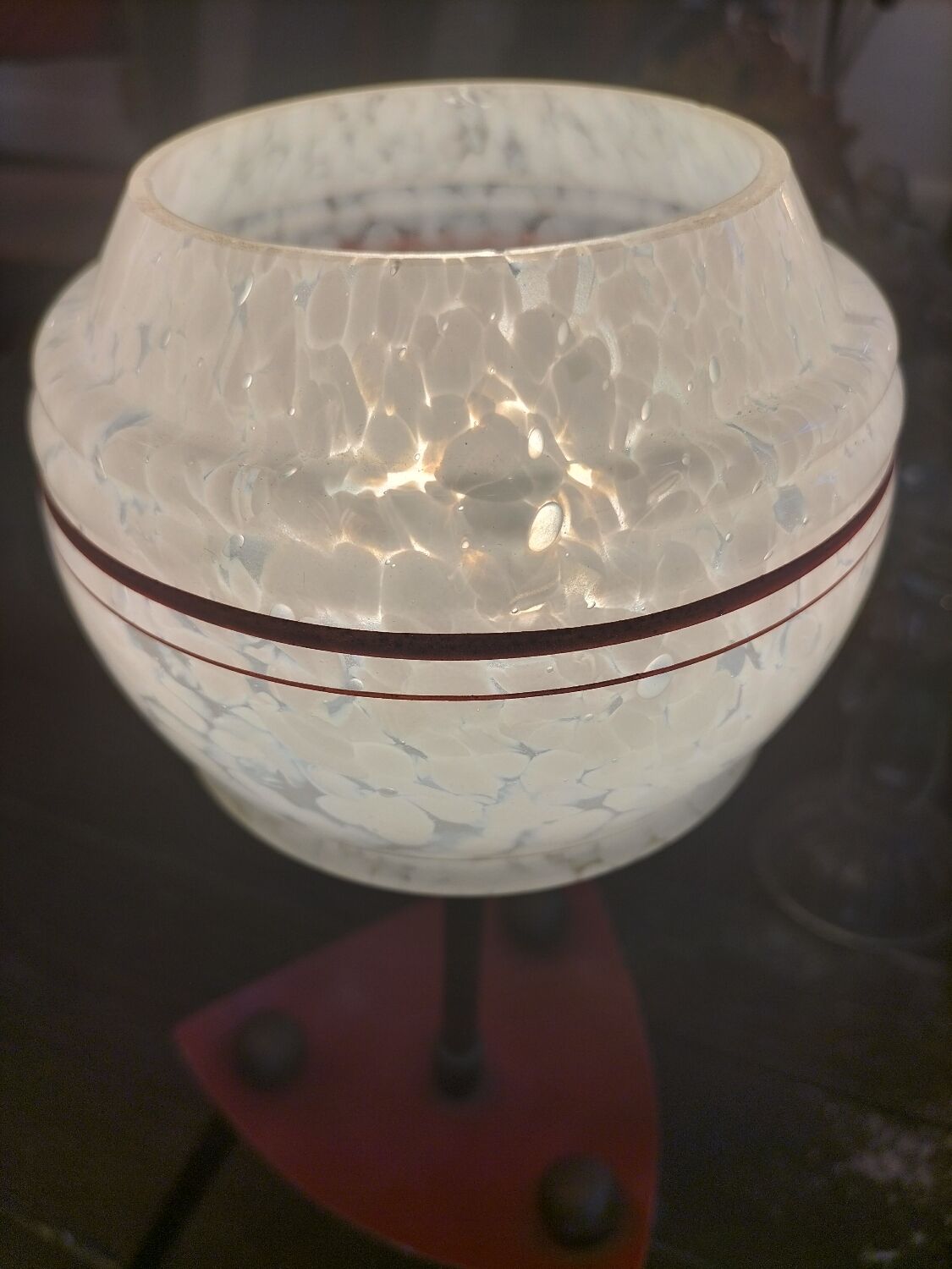 1960s lamp with opaline