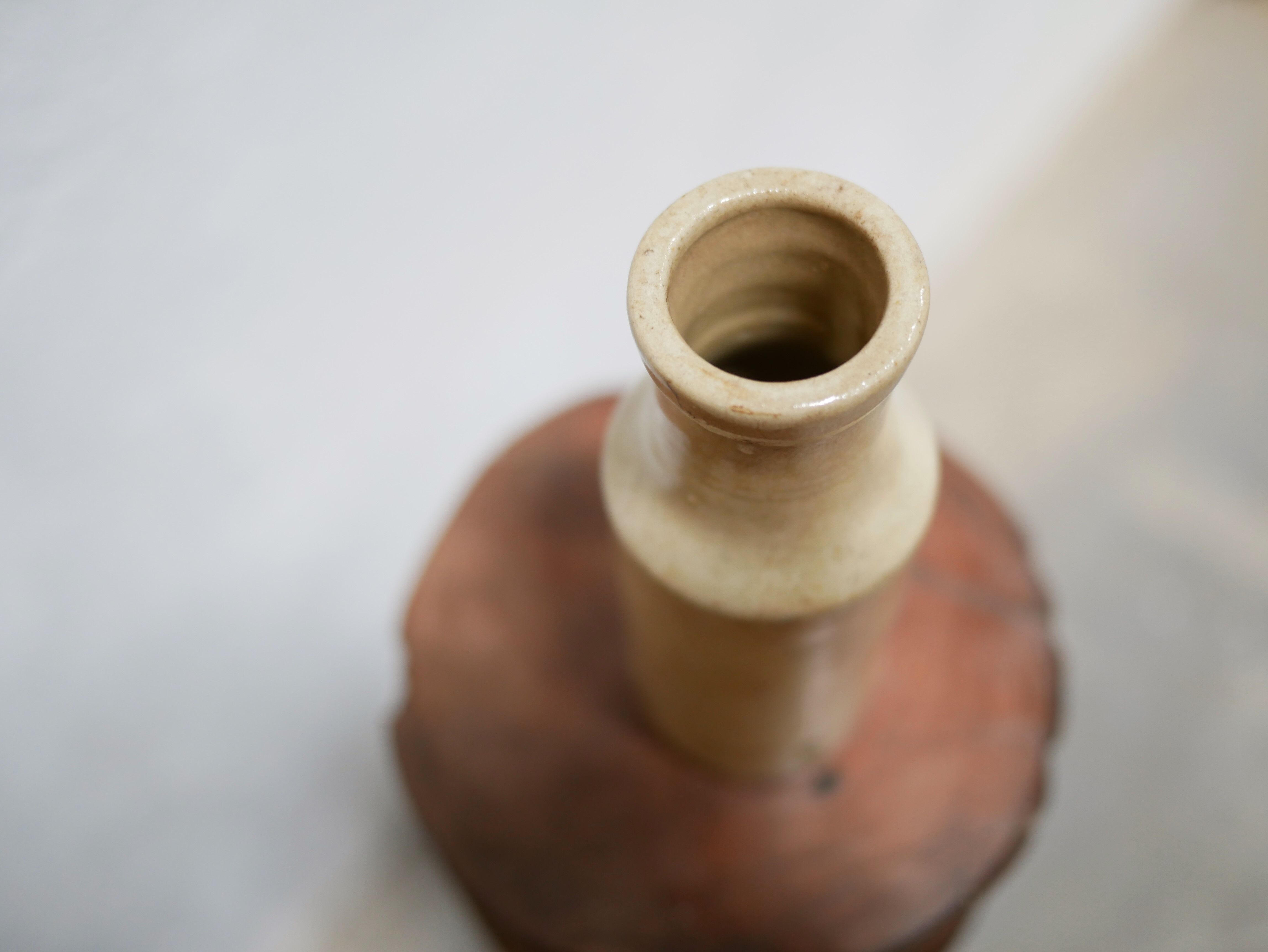 Vintage beige sandstone vase