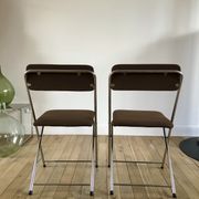 Pair of folding chairs eyrel made in france 1970s