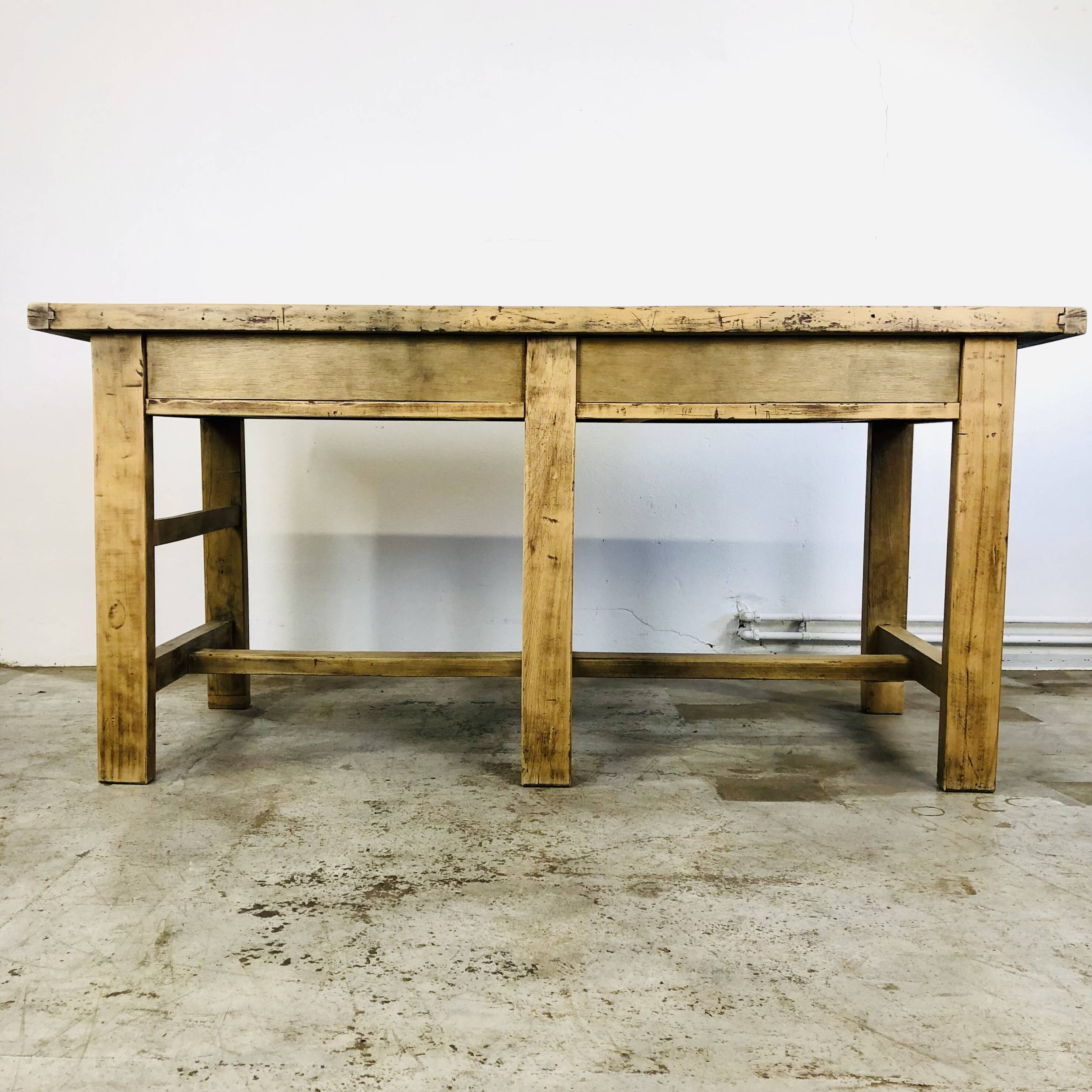 French old beech bakery table