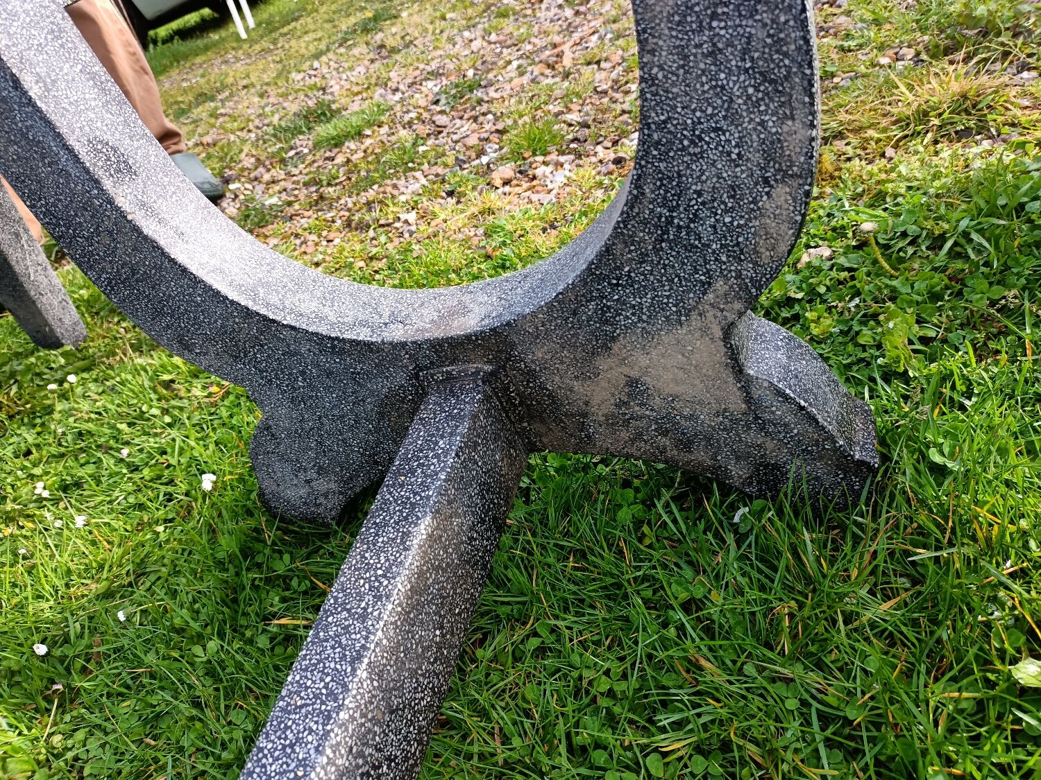 Old garden furniture in vintage stone