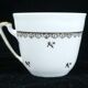 Coffee service in white and gold porcelain Limoges France