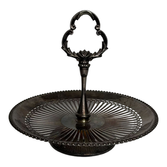 Silver metal servant dish