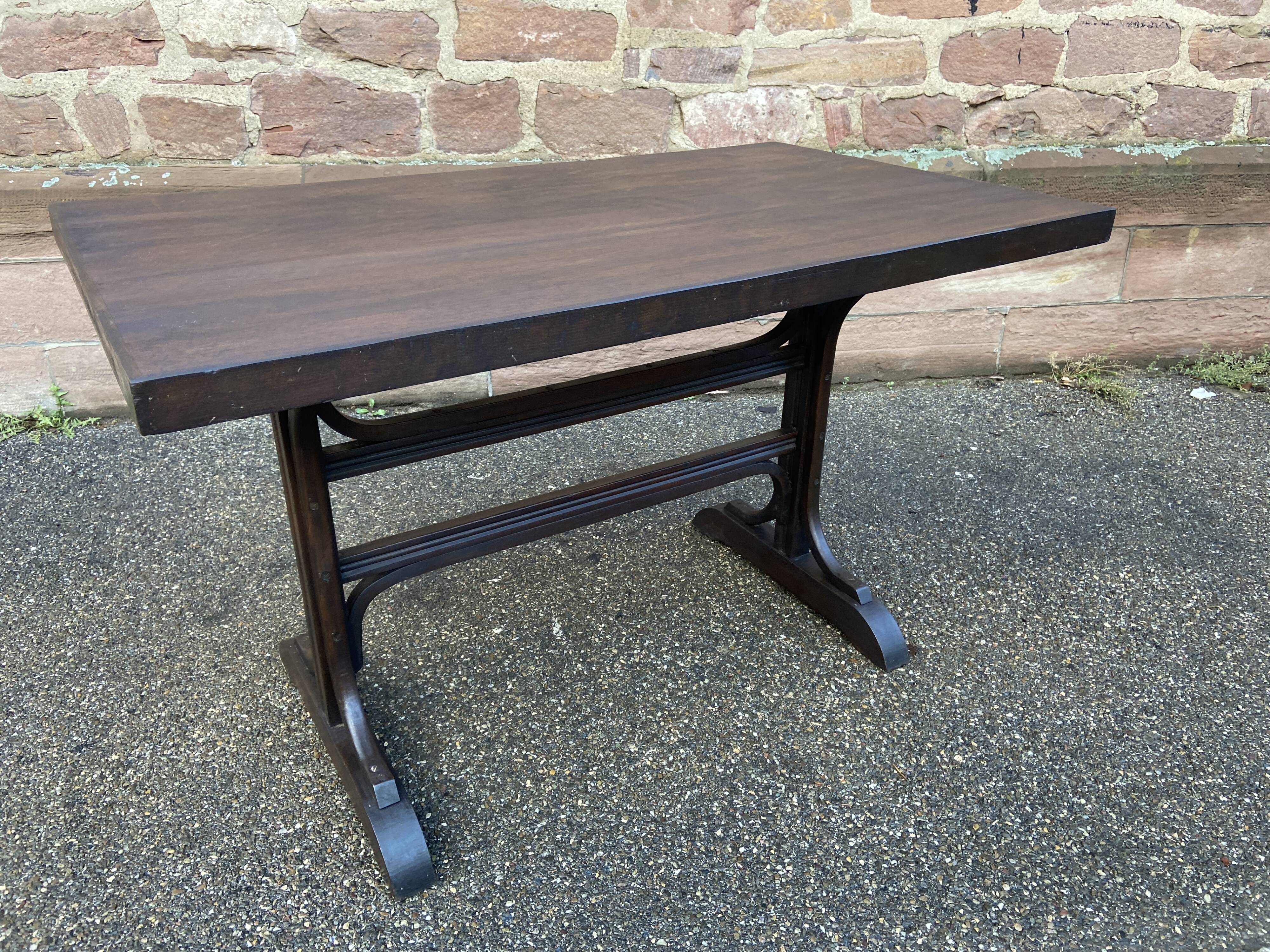 Old thonet style curved wood coffee table