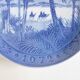 Assiette porcelaine bleu danemark scène désert