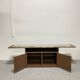 Console italienne vintage des années 1980, buffet en cuir