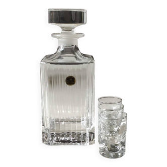 Carafe à whisky Royal Crystal Rock en cristal strié, Italie