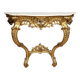 Louis XV style Venetian curved console in gilded wood circa 1900