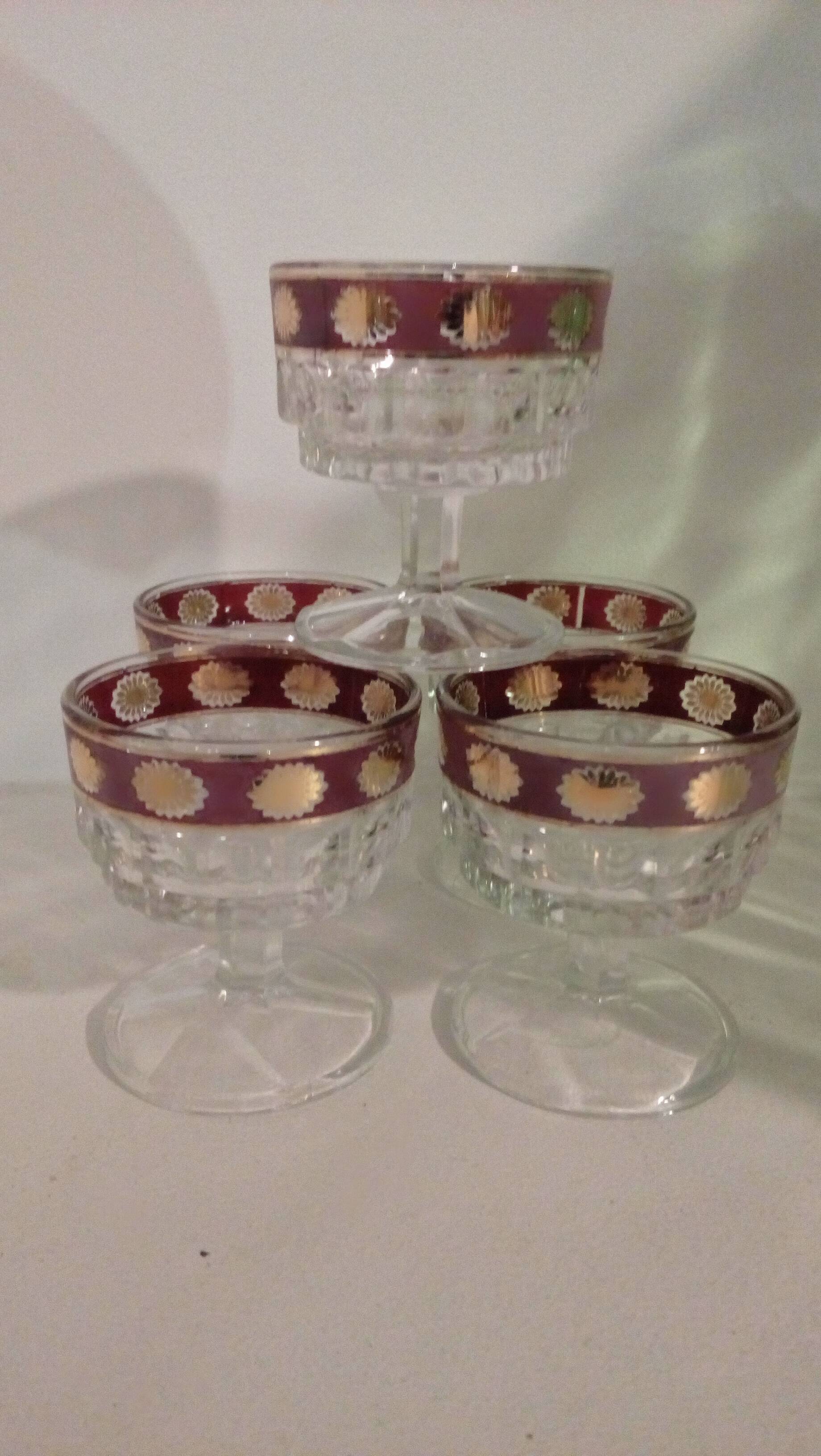 Set de 5 verres italiens