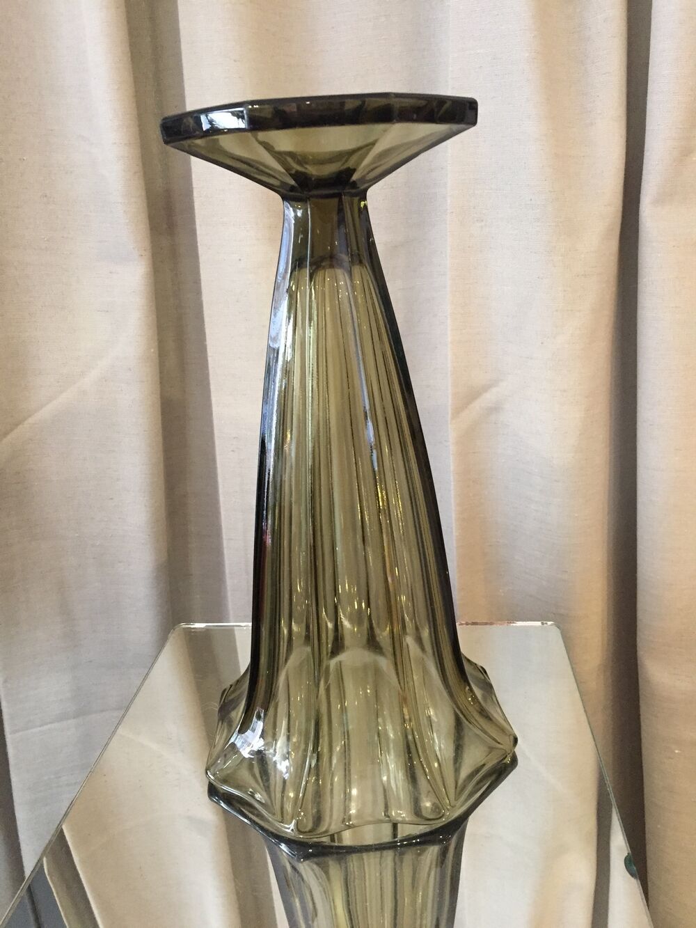 Czechoslovak smoked glass vase from the 1970s