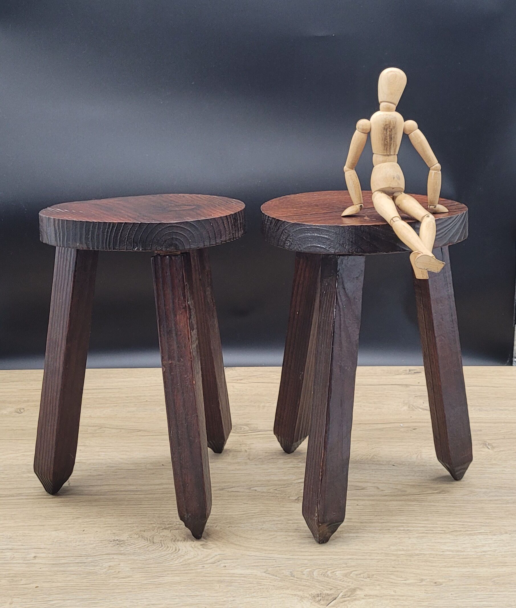 Pair of tripod stools square feet