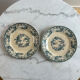 Gien bouquet de roses terre de fer lot de deux petites assiettes 1875