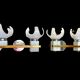 Pair of white Murano glass wall lights, Mazzega