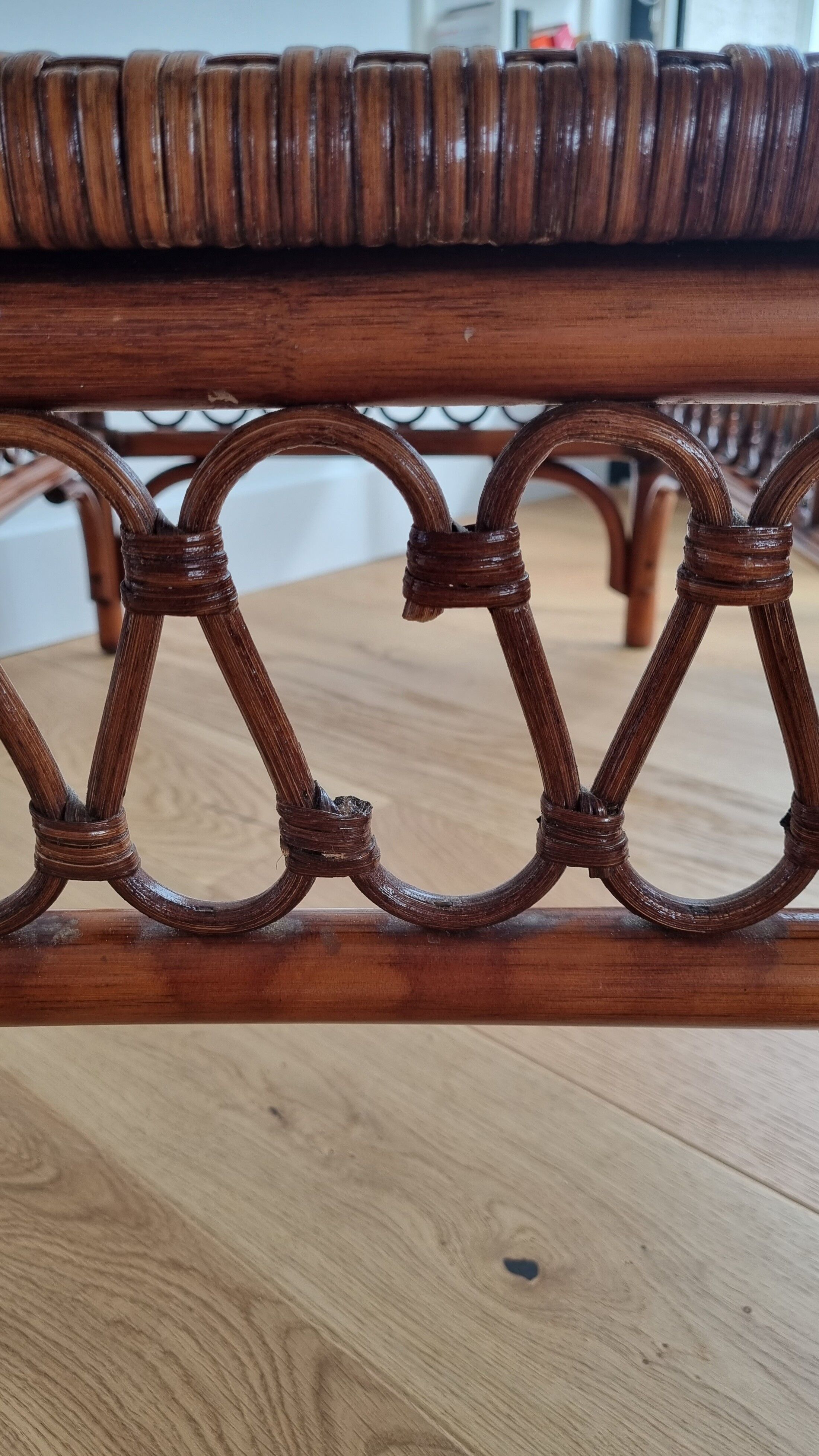 Vintage rattan coffee table