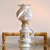 Lampe artisanale en faïence du Moustiers
