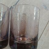 3 bubble glass water glasses