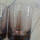 3 bubble glass water glasses