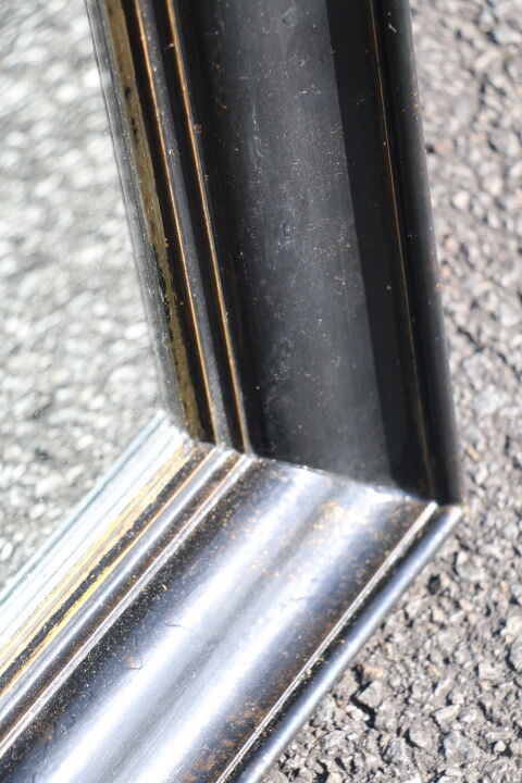 Rectangular black mirror 127Cm