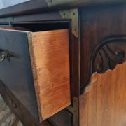 Asian pagoda buffet in exotic wood and gilded bronze circa 1920-1940