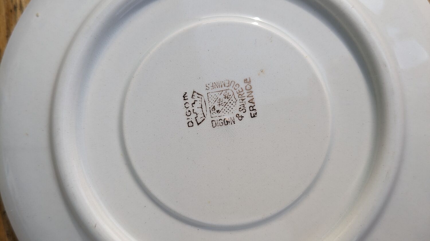 Lot de six tasses Digoin modèle Trouvère