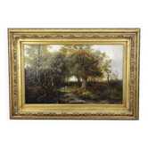 Ludwig Sellmayr - Stag with doe and fawn in the forest around 1880