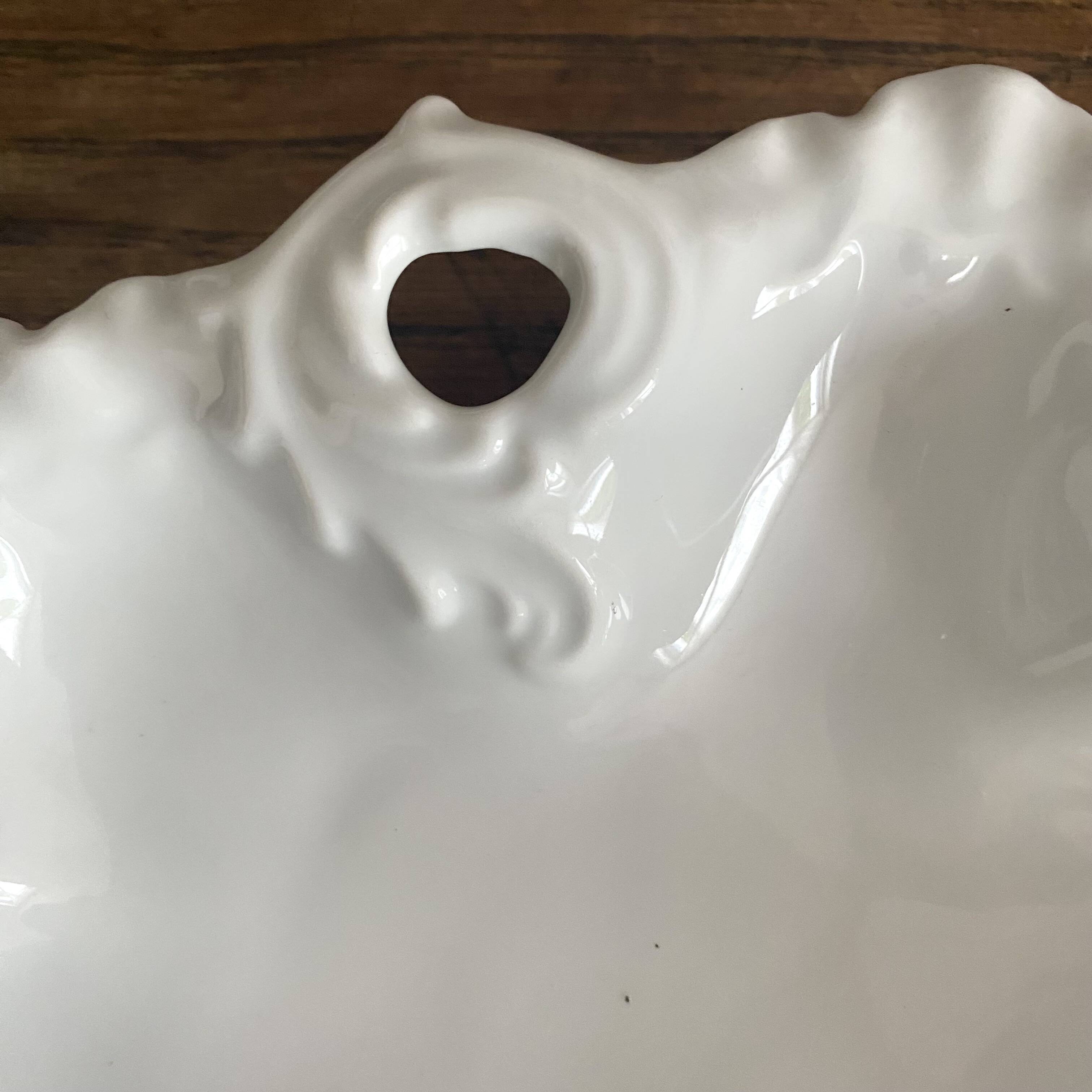 Limoges porcelain leaf dish or pocket emptier