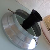 Plafoonier globe in pink frosted glass art deco style