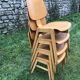 Dining chairs in vintage beech 60s