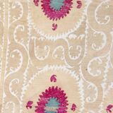 Hand Embroidered Suzani Bedspread 7'9" X 10'10"