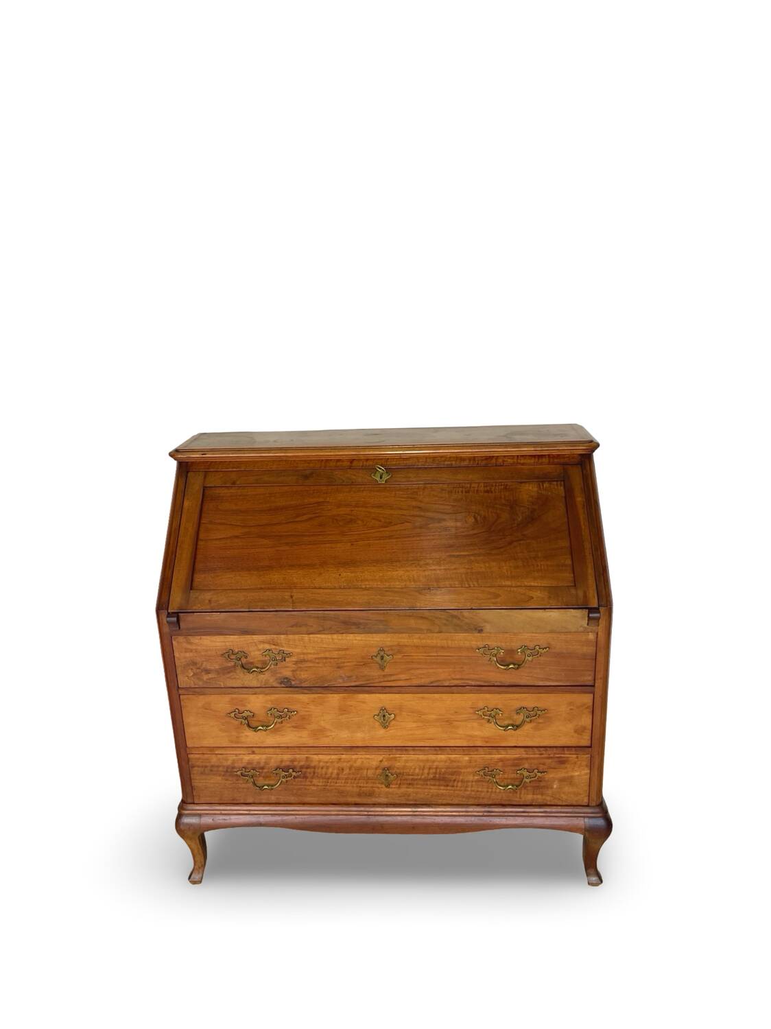 Antique Italian secrétaire in solid walnut, 1920s/1930s.